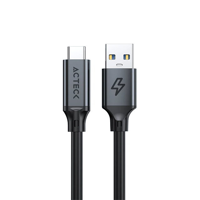 Cable USB-A a USB-C Acteck Lynx Plus CC530-2, USB 3.1, 10 Gbps, 60 W, Carga Rápida, 2 m, Titanio – AC-945172