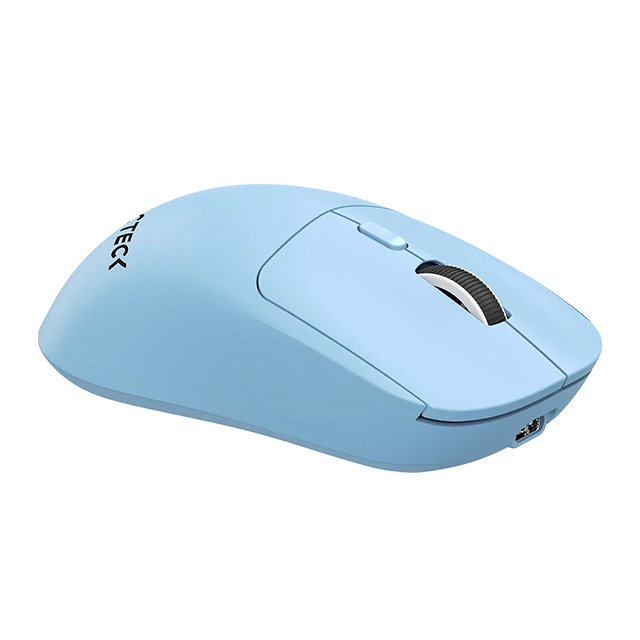 Mouse Ergonómico Multidispositivo Acteck Instinct Click MI484, 3200 DPI, 2.4 GHz + Bluetooth 5.2, 5 Botones, Recargable, Azul – AC-945660