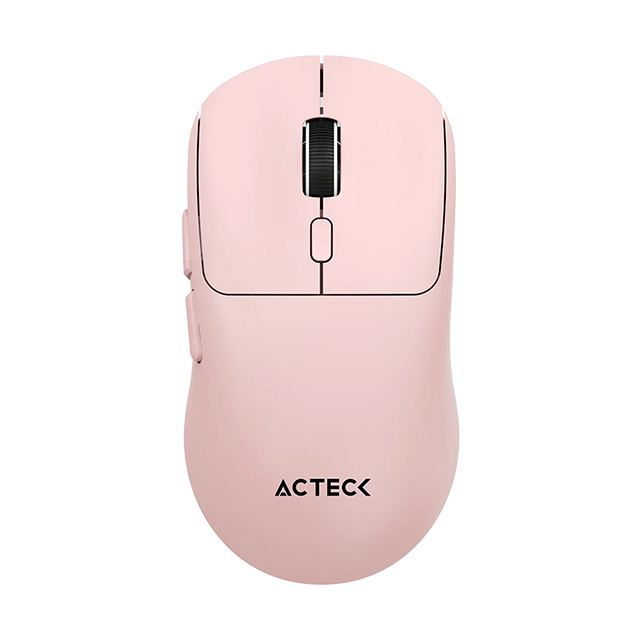 Mouse Ergonómico Multidispositivo Acteck Instinct Click MI484, 3200 DPI, 2.4 GHz + Bluetooth, 5 Botones, Recargable, Rosa – AC-945677