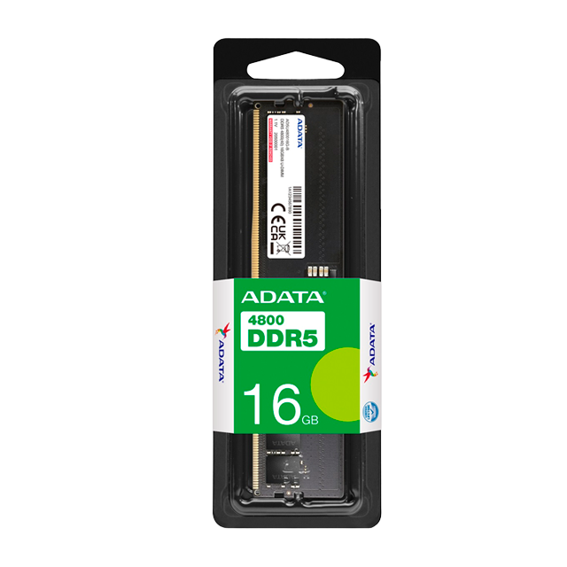Memoria RAM ADATA Premier, 16GB (1×16GB), DDR5, 4800MHz, CL40, UDIMM, 1.1V – AD5U480016G-S