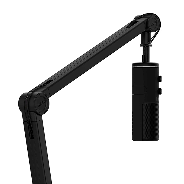 Brazo para micrófono NZXT Boom Arm, articulado con gestión de cables oculta, hasta 1.2 kg, abrazadera de escritorio – AP-BOOMA-B1