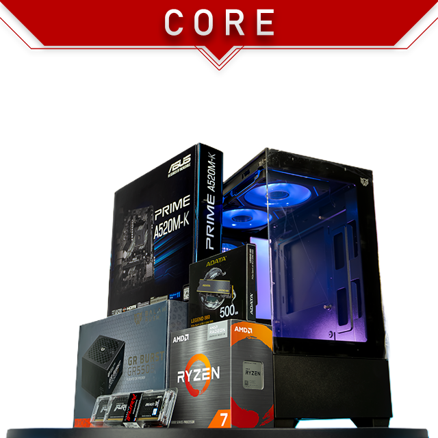 PC Gamer Core | Ryzen 7 5700G | 16 GB 3200 MHz | SSD M.2 500 GB | 3 Ventiladores | Gráficos integrados
