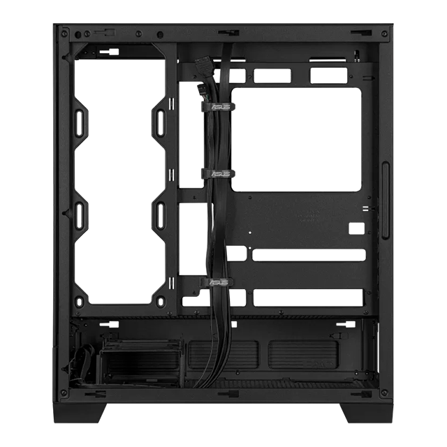 Gabinete ASUS A31 Case Black, Mid Tower, ATX, vidrio templado frontal/lateral, soporte AIO 360 mm, GPU 380 mm – ASUS A31 CASE BK