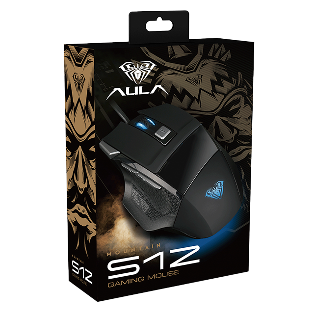 Mouse Gamer AULA S12, 4800 DPI, Retroiluminación Arcoíris, Alámbrico, Botón Lateral Programable