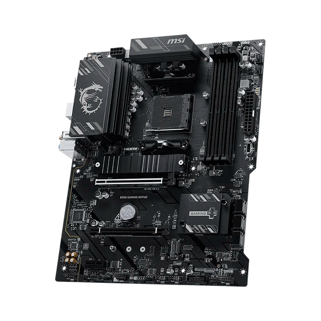 Motherboard MSI B550 GAMING WIFI6E, ATX, AM4, DDR4, Wi-Fi 6E, PCIe 4.0, 2× M.2, HDMI/DisplayPort – B550 GAMING WIFI6E