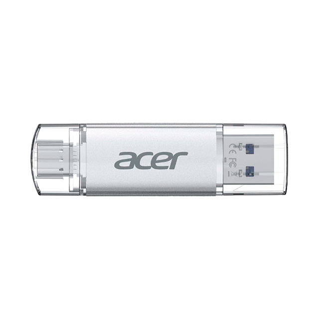 Memoria USB Acer UT300 16GB, USB 3.2 Gen 1, Dual USB-A/USB-C, lectura 150 MB/s, escritura 90 MB/s – BL.9BWWA.587