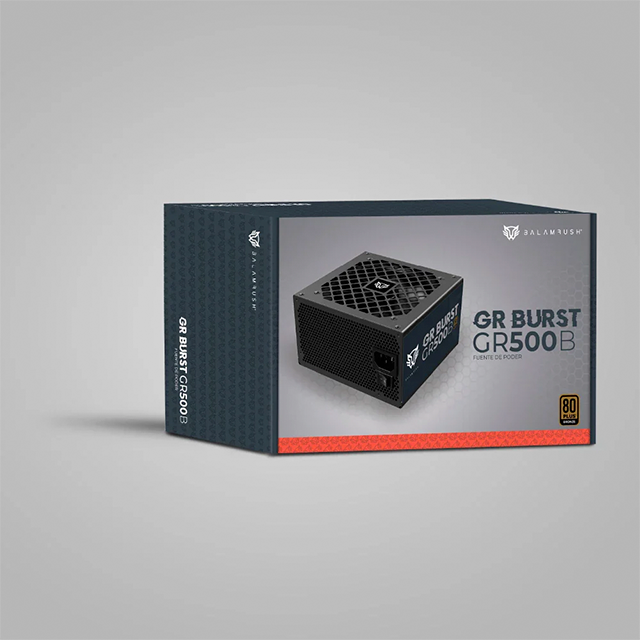 Fuente de Poder BALAM RUSH GR BURST GR500B, ATX 500W, 80 Plus Bronze, No Modular, Color Negro - BR-937702