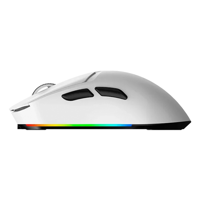 Mouse Gaming Inalámbrico Balam Rush Drift Pro MG7, PAW3395, 26,000 DPI, 1000 Hz, Bluetooth 5.3, 2.4 GHz, USB-C, 5 Botones, RGB, Blanco – BR-938532