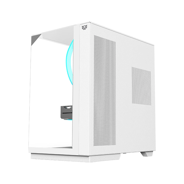 Gabinete Gamer Media Torre Tank Majestic 7600, ATX, Cristal Templado, USB-C, Blanco – BR-941501
