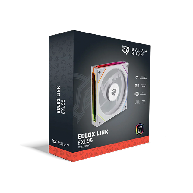 Ventilador Balam Rush Eolox Link EXL95, 120 mm, Blanco – BR-942355
