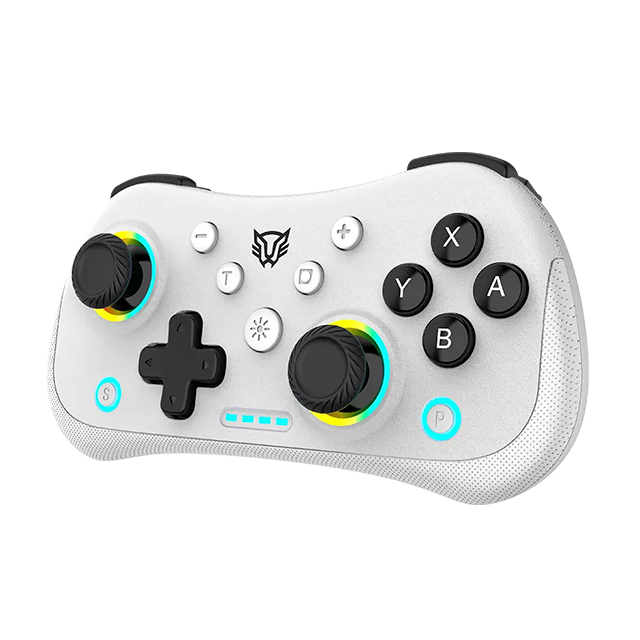 Control Inalámbrico Balam Rush Kontrol Pocket G555, Bluetooth 5.0 / USB-C, Multiplataforma, Compatible Nintendo Switch, RGB, Blanco - BR-942560