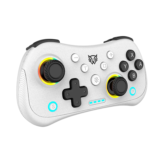 Control Inalámbrico Balam Rush Kontrol Pocket G555, Bluetooth 5.0 / USB-C, Multiplataforma, Compatible Nintendo Switch, RGB, Blanco - BR-942560