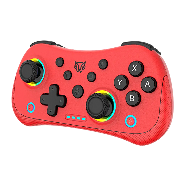 Control Inalámbrico Balam Rush Kontrol Pocket G555, Bluetooth 5.0 / USB-C, Multiplataforma, Compatible Nintendo Switch, RGB, Rojo - BR-942584