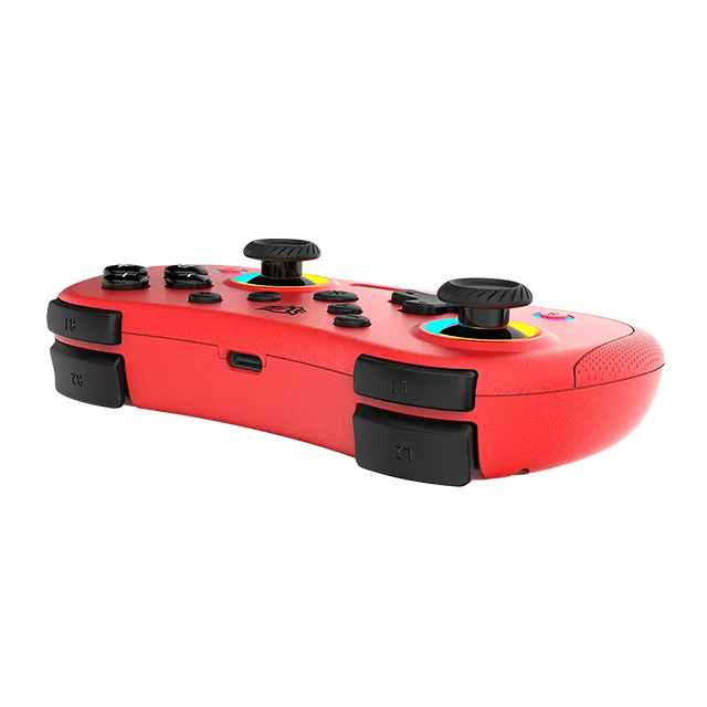 Control Inalámbrico Balam Rush Kontrol Pocket G555, Bluetooth 5.0 / USB-C, Multiplataforma, Compatible Nintendo Switch, RGB, Rojo - BR-942584