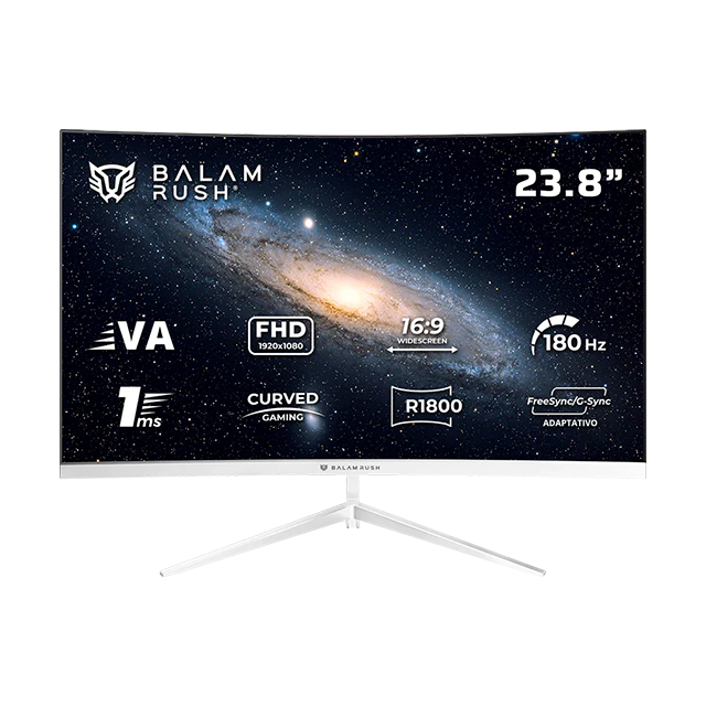 Monitor Gamer Curvo Andromeda MAG24Y 23.8″ VA Full HD 180 Hz, 1 ms, FreeSync, Blanco - BR-943048