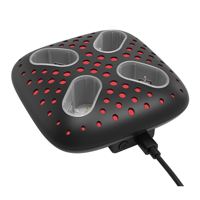 Base Cargadora ChargeCore Quad BC400, incluye 4 baterías, carga múltiple, negro – BR-943635