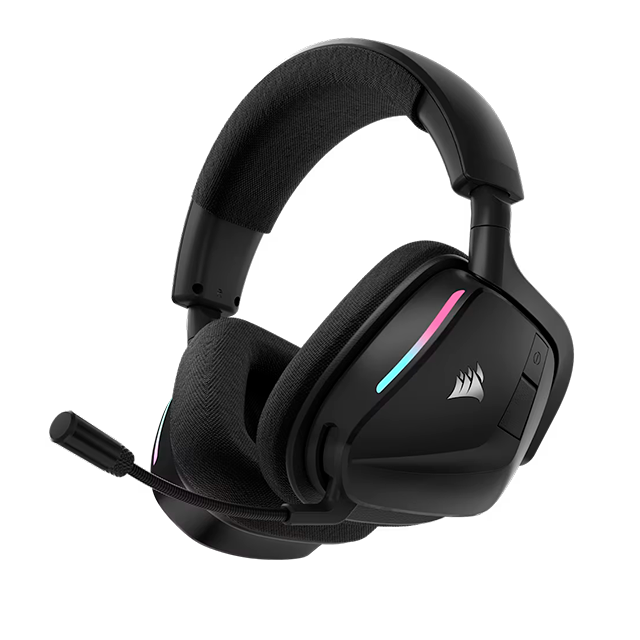 Diadema Corsair VOID Wireless V2, 7.1 Virtual, Inalámbricos 2.4GHz/Bluetooth, Micrófono Omnidireccional, RGB, Negro – CA-9011379-WW
