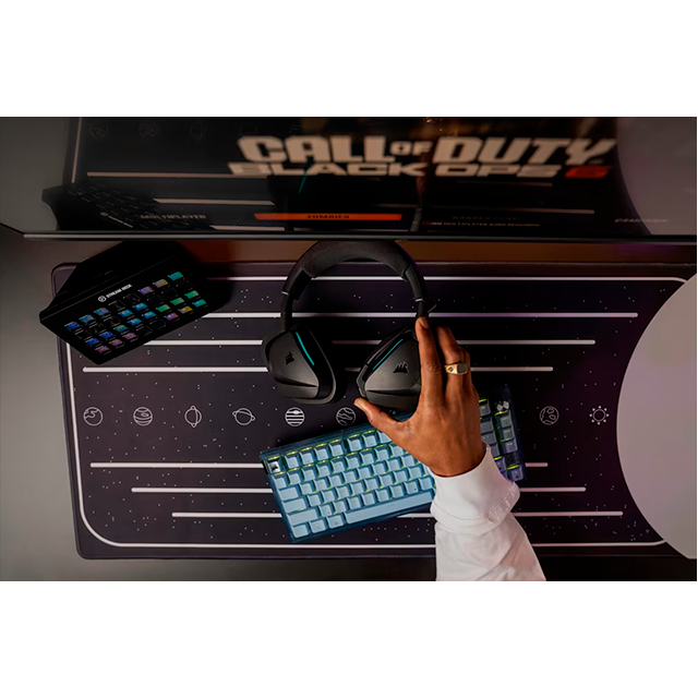 Diadema Corsair VOID Wireless V2, 7.1 Virtual, Inalámbricos 2.4GHz/Bluetooth, Micrófono Omnidireccional, RGB, Negro – CA-9011379-WW