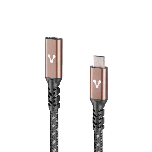 Cable de Extensión Vorago CAB-127, Tipo C Hembra a Tipo C Macho,1 Metro, Potencia 100 W - CAB-127