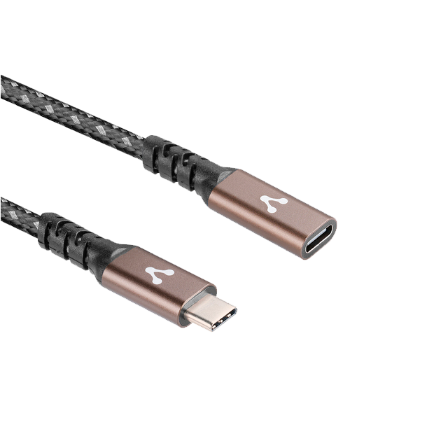 Cable de Extensión Vorago CAB-127, Tipo C Hembra a Tipo C Macho,1 Metro, Potencia 100 W - CAB-127