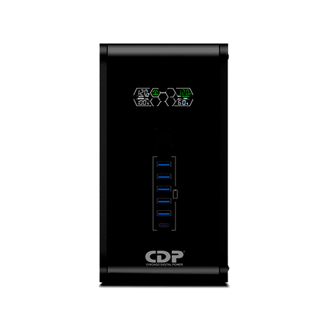 No-Break CDP R-SMART1510, 1500VA / 900W, Interactivo AVR, 10 Salidas, LCD, Protección RJ45 – R-SMART1510