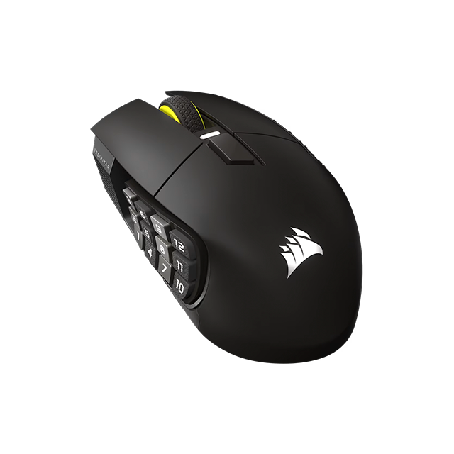 Mouse Óptico Corsair Scimitar Elite Wireless, Inalámbrico, Sensor 26,000 DPI, Panel Lateral 12 Botones, Gris Metálico – CH-9314014-WW