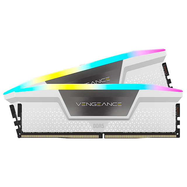Memoria RAM Corsair Vengeance RGB 32 GB (2×16 GB), DDR5, 5200 MHz CL40 Blanca – CMH32GX5M2B5200C40W
