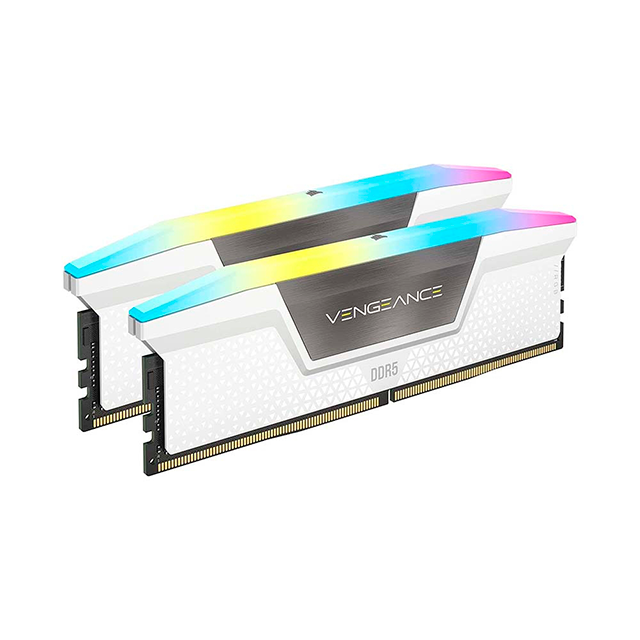 Memoria RAM Corsair Vengeance RGB 32 GB (2×16 GB), DDR5, 5200 MHz CL40 Blanca – CMH32GX5M2B5200C40W