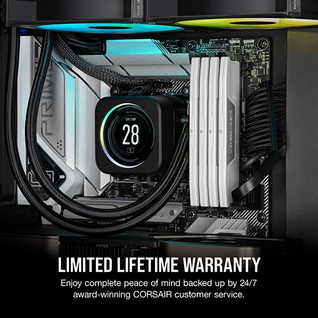 Memoria RAM Corsair Vengeance 32 GB (2×16 GB), DDR5, 5200 MHz CL40 Blanca – CMK32GX5M2B5200C40W