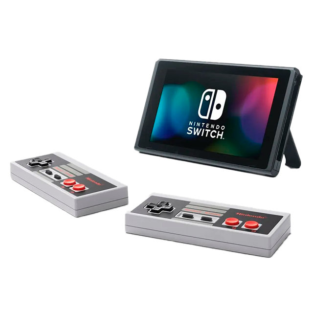 Kit de 2 Controles Inalámbricos Nintendo Entertainment System para Nintendo Switch Online, Diseño Clásico NES, Recargables, Gris – NES Controllers