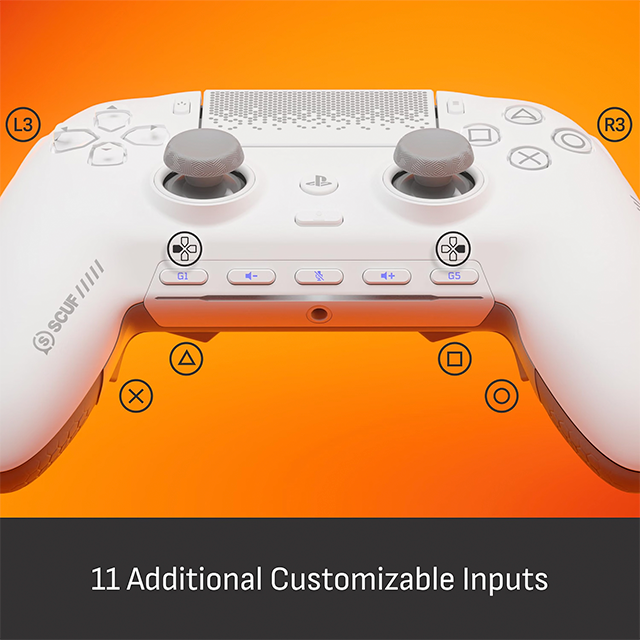 Control Inalámbrico SCUF Omega White para PlayStation 5 y PC, TMR, 4 Paletas Traseras, Gatillos Ajustables, Bluetooth y USB-C – SCUF Omega White