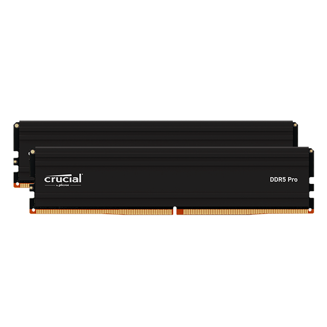 Memoria RAM Crucial Pro 96GB (2×48GB), DDR5 5600 MHz, UDIMM, CL46 – CP2K48G56C46U5