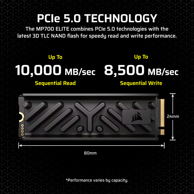 Unidad de Estado Solido SSD Corsair MP700 Elite White Heatsink, 2TB, NVMe M.2, PCIe 5.0, hasta 10000 MB/s lectura, disipador incluido – CSSD-F2000GBMP700EHS