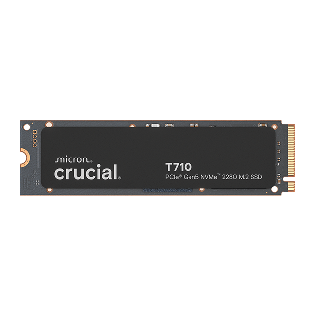 Unidad de Estado Solido SSD Crucial T710, 1TB, NVMe M.2 2280, PCIe 5.0, hasta 13600 MB/s lectura, alto rendimiento – CT1000T710SSD8