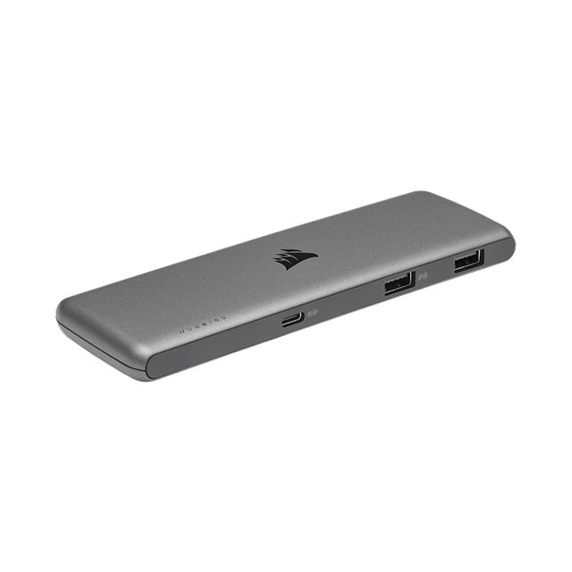 Hub Corsair USB-C de 7 Puertos, Expansión de Conectividad, Versión NA – CU-9000003-NA