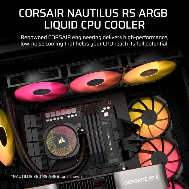 Enfriamiento Líquido Corsair Nautilus ARGB 240 RS, Negro – CW-9060092-WW