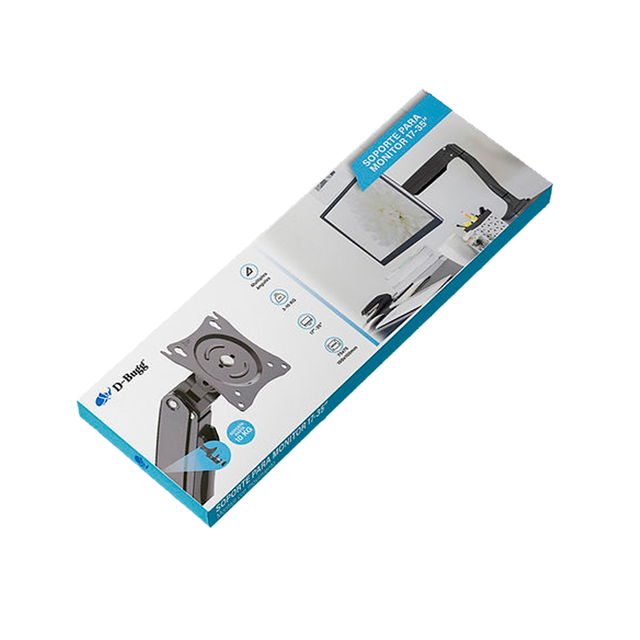 Soporte de brazo para Monitor DB-MS-KLC-DS110-BK, Ajustable, hasta 35”, Negro