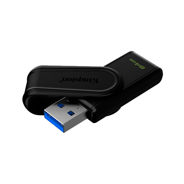 Memoria USB Kingston DataTraveler Exodia S, 64GB, USB 3.2 Gen 1, Tapa Giratoria – DTXS/64GB