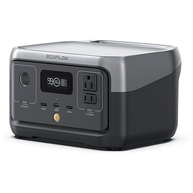 Estación de Energía Portátil EcoFlow RIVER 2 240, 240 Wh, Salida 300 W (Surge 600 W), Recarga 0-100 % en 60 min, Batería LiFePO4 de Larga Vida - RIVER2-240
