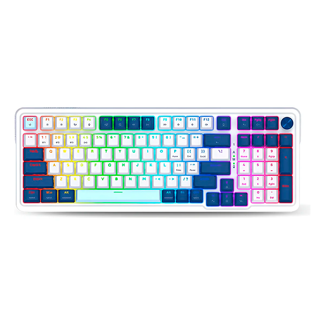 Teclado Gamer Mecánico Redragon Eisa Pro K686, 96%, Switches Redragon Red, Distribución Español, Alámbrico y Bluetooth, Iluminación RGB Personalizable - K686-ES