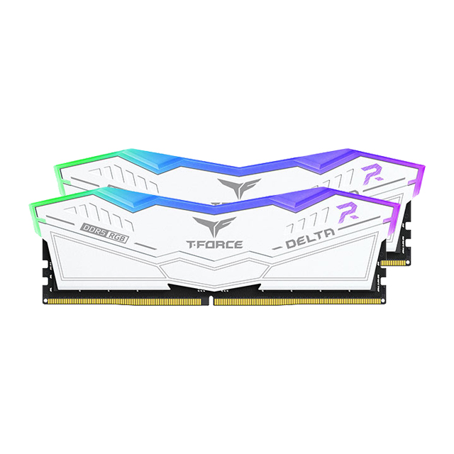 Memoria RAM Teamgroup T-Force Delta RGB DDR5 32GB 2x16GB, 6200Mhz Blancas -FF4D532G6200HC38ADC01 