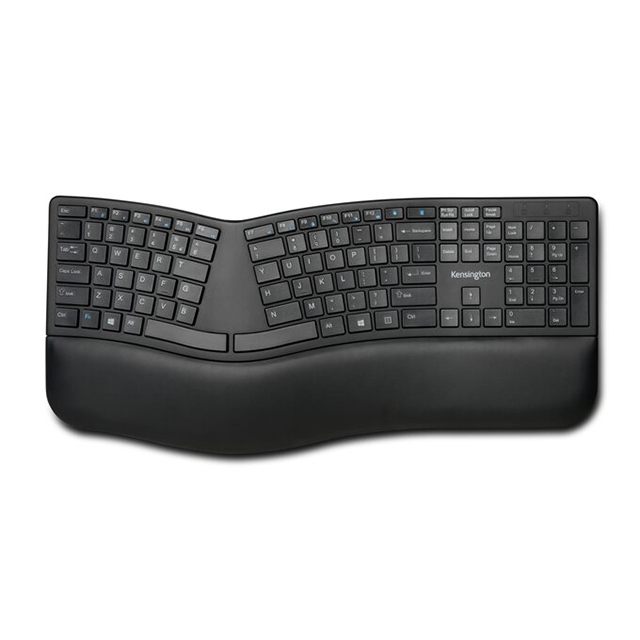 Teclado Ergonómico Kensington Pro Fit | Inalambrico | Negro | Ergonomico | Formato 100% | Español - K75401