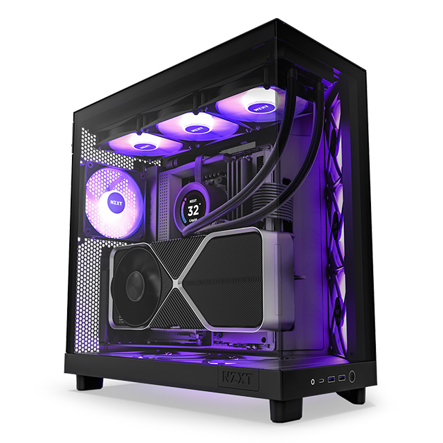 Gabinete NZXT H6 Flow RGB Negro, ATX, Cristal Templado, 3 Ventiladores RGB - CC-H61FB-R1