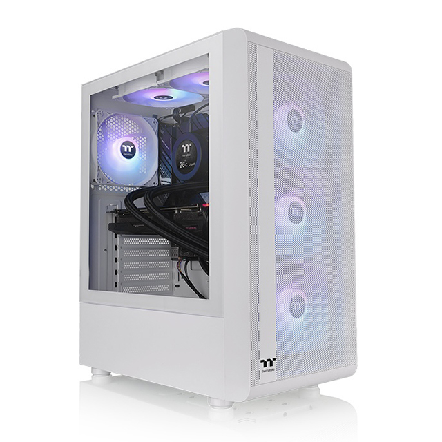 Gabinete Thermaltake S200 TG ARGB Snow, ATX, Mid-Tower, Cristal Templado, 3 Ventiladores ARGB - CA-1X2-00M6WN-00