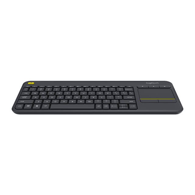 Teclado Logitech K400 Plus, Español , Inalámbrico, Negro, Incluye Touchpad - 920-007123 