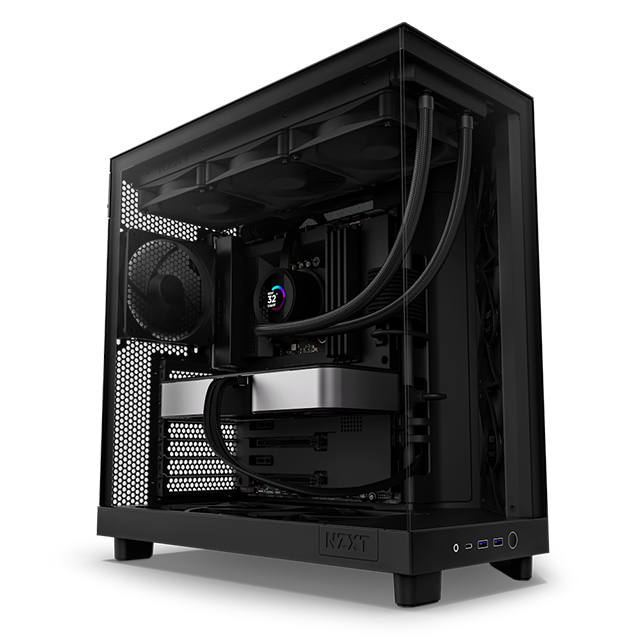 Gabinete NZXT H6 Flow Negro, ATX, Cristal Templado, 3 Ventiladores sin RGB - CC-H61FB-01