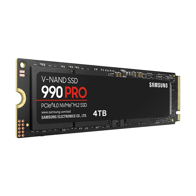 Unidad de Estado Solido SSD NVMe M.2 Samsung 990 Pro, 4TB, 7,450/6,900 MB/s, PCIe 4.0 - MZ-V9P4T0B/AM