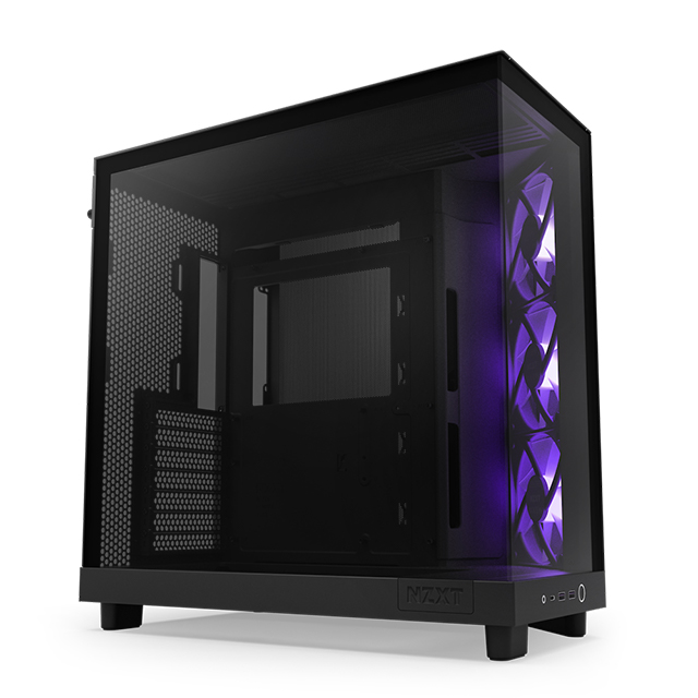 Gabinete NZXT H6 Flow RGB Negro, ATX, Cristal Templado, 3 Ventiladores RGB - CC-H61FB-R1