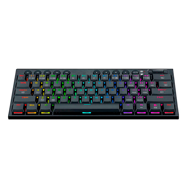 Teclado Gamer Mecanico Redragon Horus Mini RGB Black, Switches Red Ultra Low Profile, Alámbrico, Iluminación RGB, Inglés - K618-RGB-SP RD