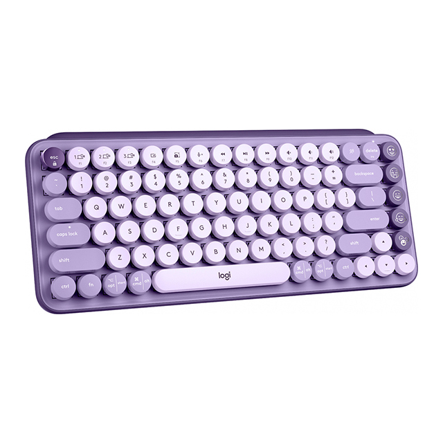 Teclado Mecánico Inalámbrico Logitech POP Keys Cosmos, Teclas para emojis intercambiables, Bluetooth, USB Logi Bolt, Inglés - 920-011519